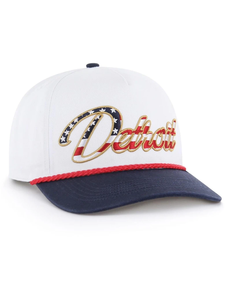 '47 Brand Men's White Detroit Lions Patriotic Overhand Hitch Adjustable Hat