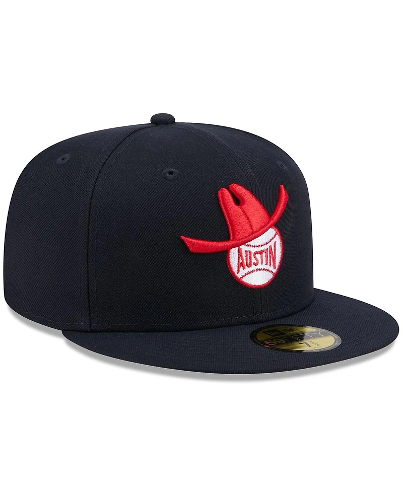 New Era Men's Navy Round Rock Express Theme Nights 59FIFTY Fitted Hat