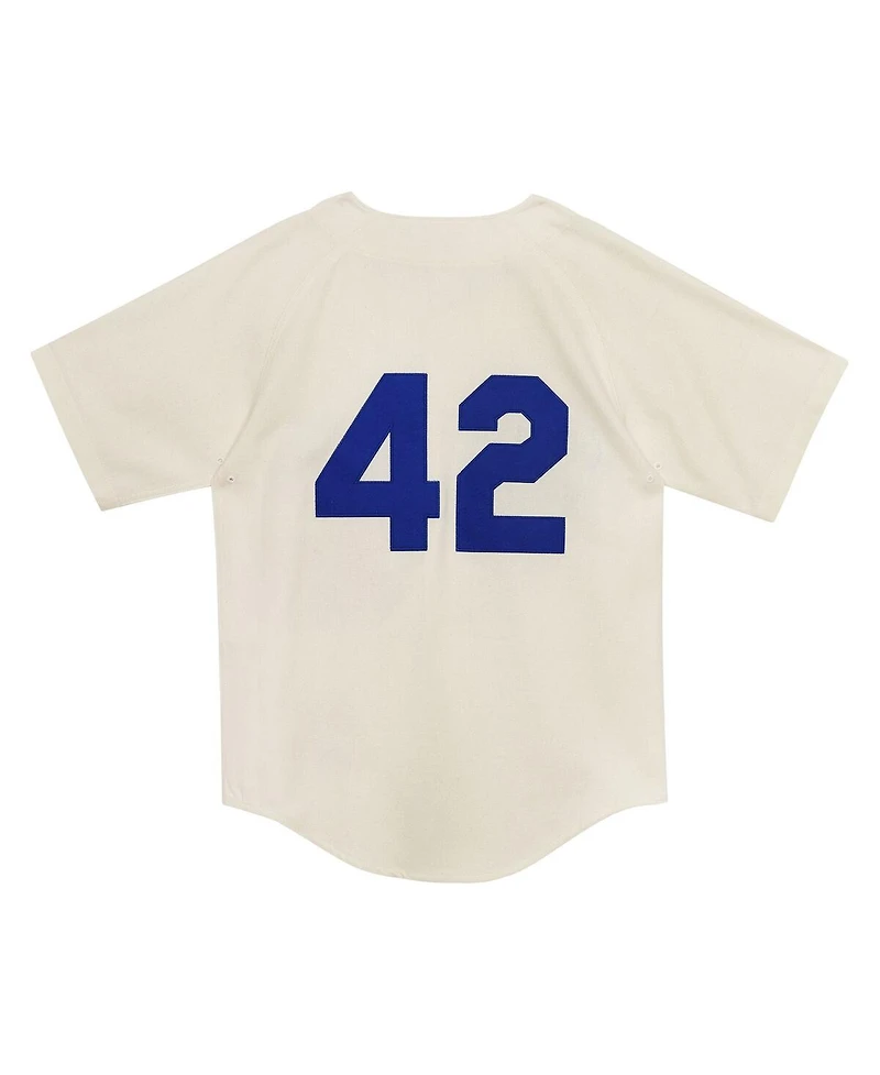 Mitchell & Ness Toddler Jackie Robinson Cream Brooklyn Dodgers 1955 Authentic Jersey