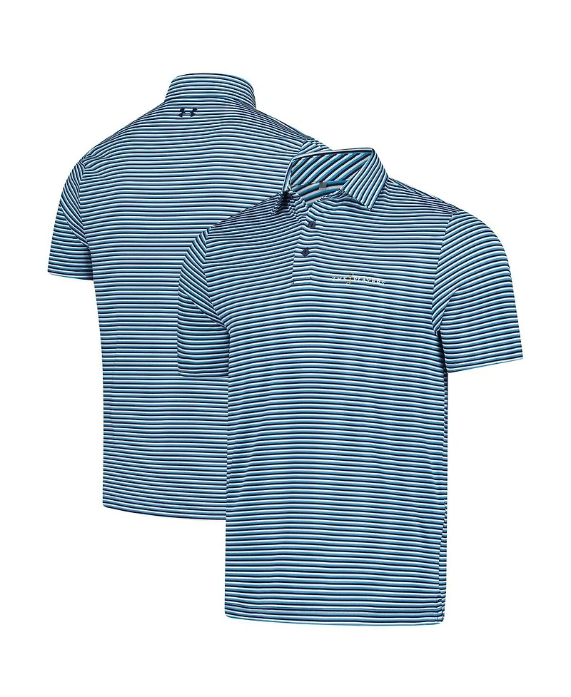 Under Armour Men's Blue the Players Drive Groove Stripe Polo Shirt