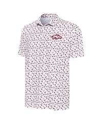 Antigua Men's White Arkansas Razorbacks Independence Day Polo Shirt