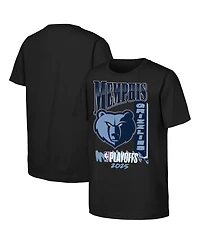 Outerstuff Big Boys and Girls Black Memphis Grizzlies 2025 Nba Playoffs Hype T-Shirt