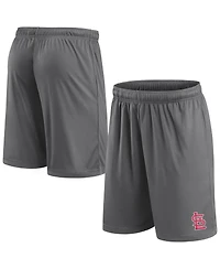 Fanatics Men's Gray St. Louis Cardinals Primary Logo Shorts