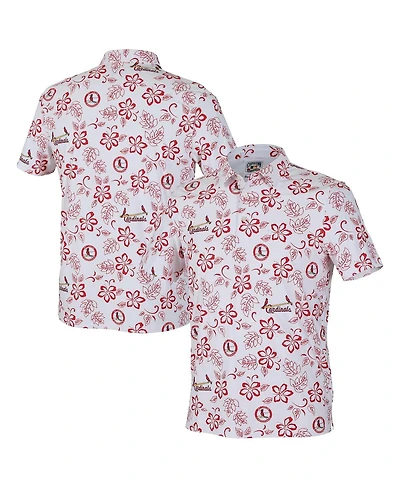 Reyn Spooner Men's White St. Louis Cardinals Cooperstown Collection Performance Polo Shirt