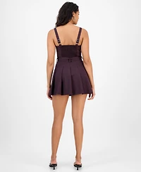 Bar Iii Women's Belted Mini Romper, Exclusively at Macy's