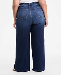 On 34th Trendy Plus High-Rise Wide-Leg Jeans, Exclusively at Macy's