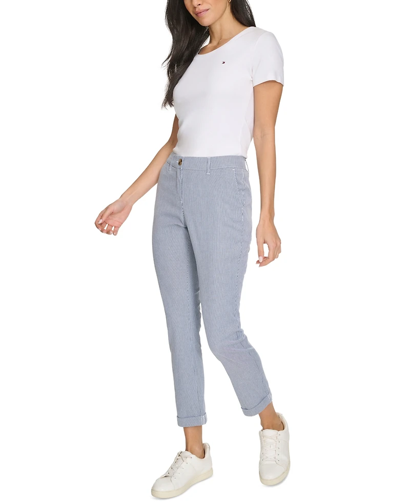 Nautica Jeans Women's Montauk Chino Mid-Rise Straight-Leg Pants