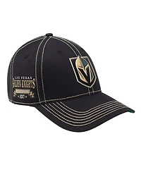 Starter Men's Black Vegas Golden Knights Sphere Ii Curved Star fit Adjustable Hat