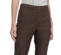 Calvin Klein Petite Mid Rise Straight-Leg Ankle Pants