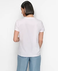Dkny Women's Fifth Avenue Conversation Crewneck Tee