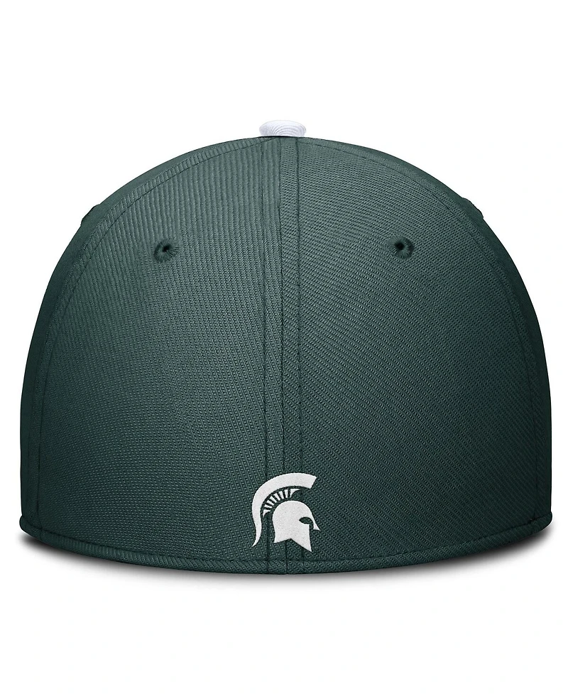 Nike Men's Green Michigan State Spartans Primetime Rise Swoosh Flex Hat
