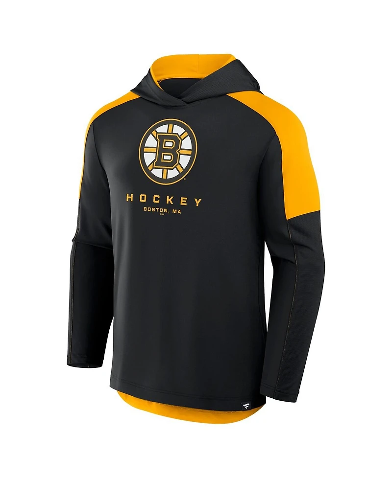 Fanatics Men's Black Boston Bruins Meta Game Transitional Pullover Hoodie