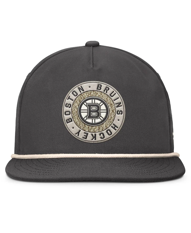 Fanatics Men's Charcoal Boston Bruins Closer Adjustable Hat