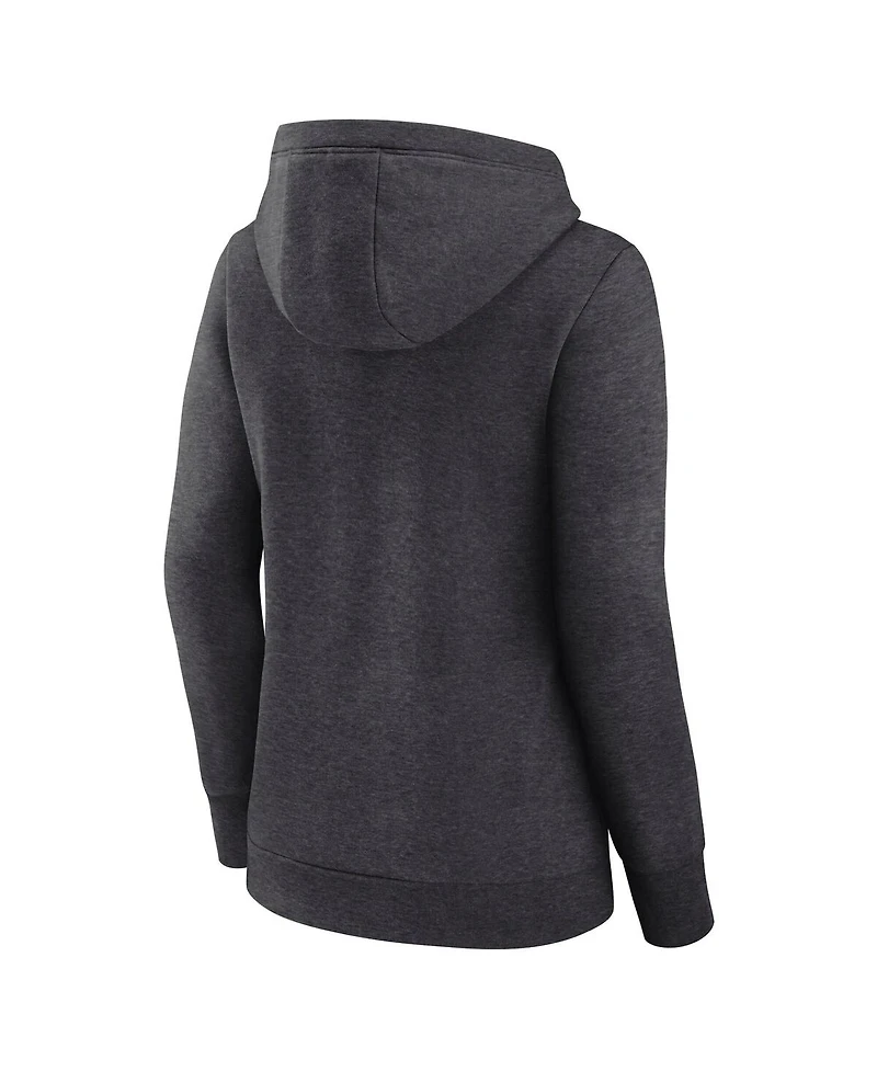 Logo Athletic Women's Heather Charcoal San Francisco Giants Triumphant V-Neck Pullover Hoodie