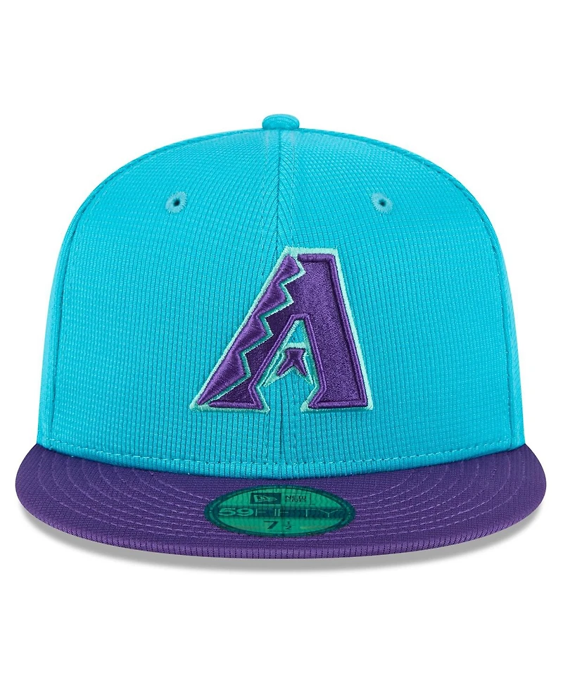 New Era Men's Teal/Purple Arizona Diamondbacks 2025 City Connect Batting Practice 59FIFTY Fitted Hat