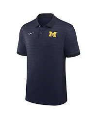 Jordan Men's Navy Michigan Wolverines 2025 Early Season Coaches Sideline Victory Stripe Performance Polo Shirt