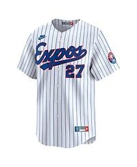 Nike Men's Vladimir Guerrero White Montreal Expos Throwback Cooperstown Collection Limited Jersey