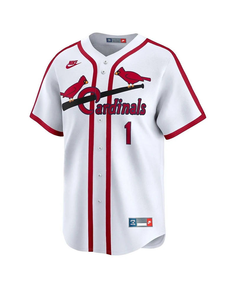 Nike Men's Ozzie Smith White St. Louis Cardinals Throwback Cooperstown Collection Limited Jersey