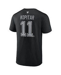 Fanatics Men's Anze Kopitar Black Los Angeles Kings Authentic Stack Name Number T-Shirt
