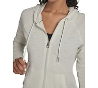 Calvin Klein Performance Ruched-Sleeve Zip Hoodie