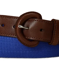 Polo Ralph Lauren Men's Webbed Cotton & Leather Belt