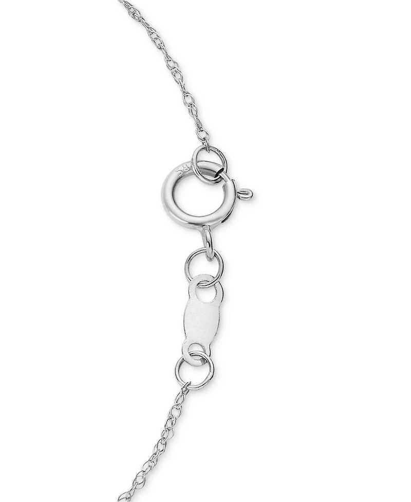 Diamond Twist Heart 18" Pendant Necklace (1/2 ct. t.w.) 14k White Gold or Yellow Gold, + 2" extender, Exclusively at Macy's