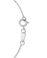 Diamond Twist Heart 18" Pendant Necklace (1/2 ct. t.w.) 14k White Gold or Yellow Gold, + 2" extender, Exclusively at Macy's