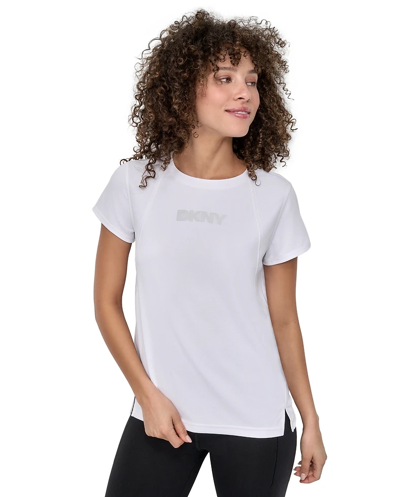 Dkny Sport Women's Tech Logo Raglan-Sleeve T-Shirt