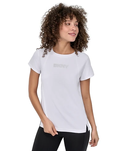 Dkny Sport Women's Tech Logo Raglan-Sleeve T-Shirt