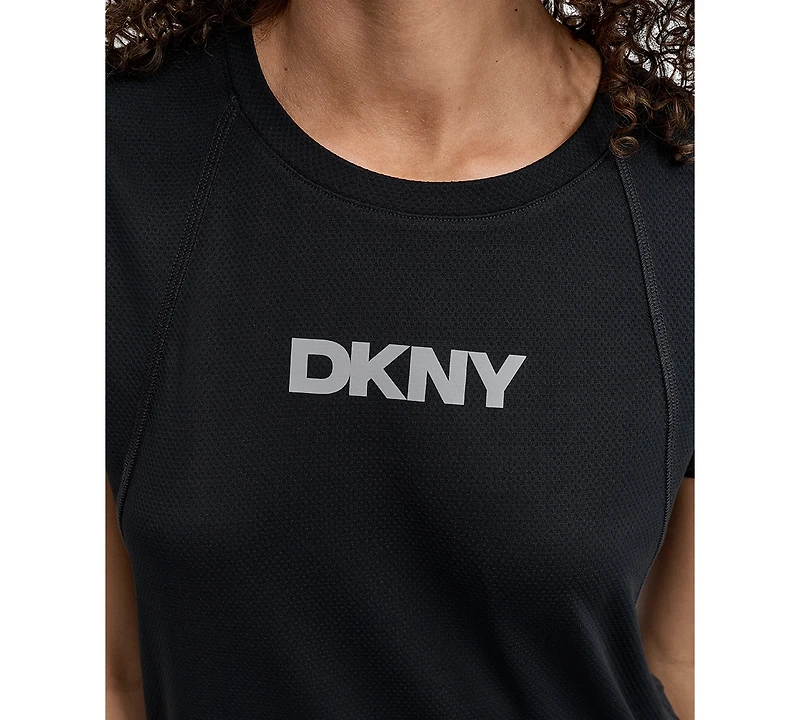 Dkny Sport Women's Tech Logo Raglan-Sleeve T-Shirt