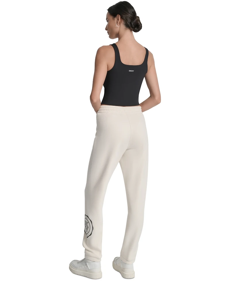 Dkny Sport Women's Embellished Medallion-Logo Joggers