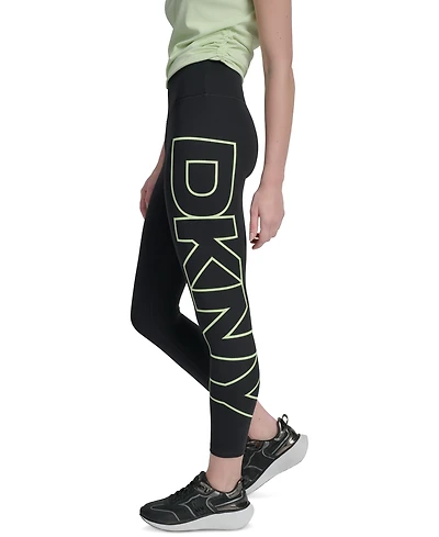 Dkny Sport Women's Logo Balance Compression High-Waist 7/8 Tights