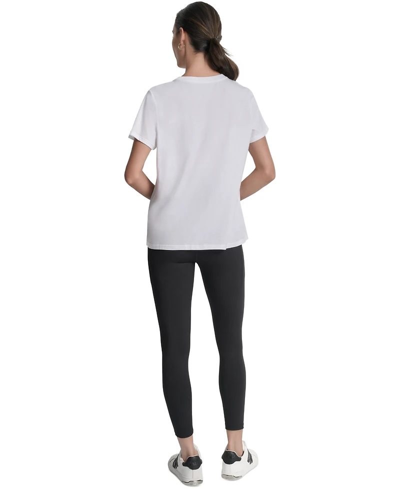 Dkny Sport Women's Medallion Logo Crewneck T-Shirt