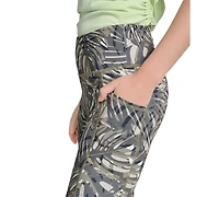 Dkny Sport Women's Printed High-Waist 7/8 Tights