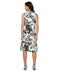 Sl Fashions Women's Printed Sleeveless Dress