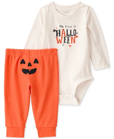 Carter's Baby 2-Pc. My First Halloween Long Sleeve Bodysuit & Pants Set
