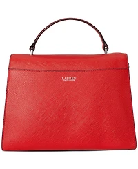 Lauren Ralph Lauren Textured Leather Large Farrah Satchel