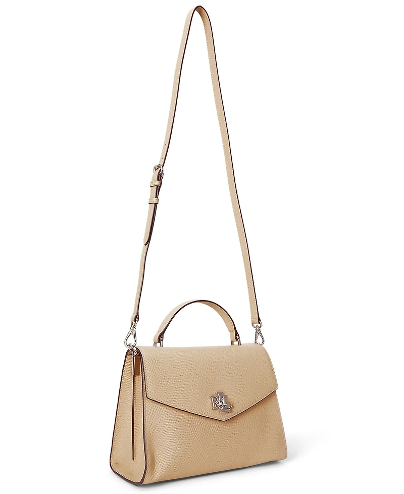 Lauren Ralph Lauren Textured Leather Large Farrah Satchel