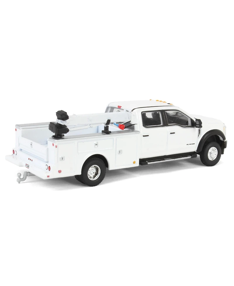 1/64 2020 F-450 Super Duty Dually Service Bed & Crane White Exclusive 51397-a
