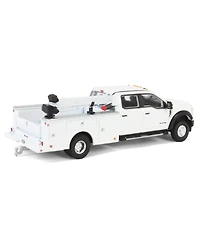 1/64 2020 F-450 Super Duty Dually Service Bed & Crane White Exclusive 51397-a