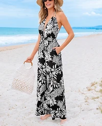 Cupshe Women's Paradise Glow Tropical Jumpsuit
