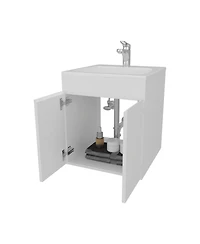 Shoshoni Bathroom Vanity with two Doors, White