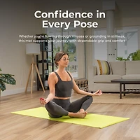 Sunny Health & Fitness Durable Tear-Resistant Yoga Mat, Blue