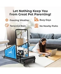 Lifepro PawRunner Compact Dog Treadmill – Indoor Pet Fitness Machine for Small & Medium Dogs up to 130 lbs – Durable Treadmill for Canin