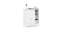 Freestanding Kitchen Cupboard Storage Organizer with 1 Large Drawer