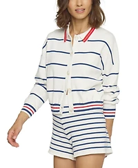 Central Park West Women's Nautical Stripe Polo