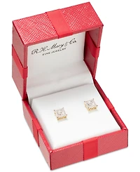 Diamond Cluster Stud Earrings (1/3 ct. t.w.) 14k White Gold, Yellow Gold and Rose
