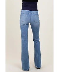 Pinkblush Maternity Light Blue Vintage Wash Flare Jeans
