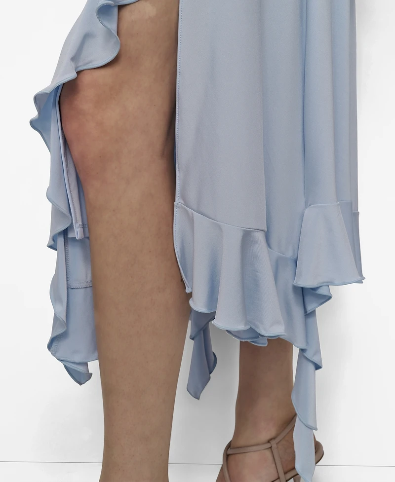 Dkny Women's Ruffled-Hem Midi Slip Dress
