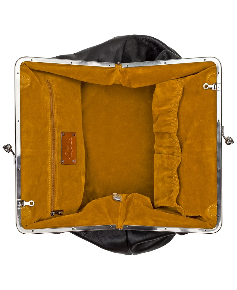 Patricia Nash Serafina Extra Large Leather Kisslock Bag